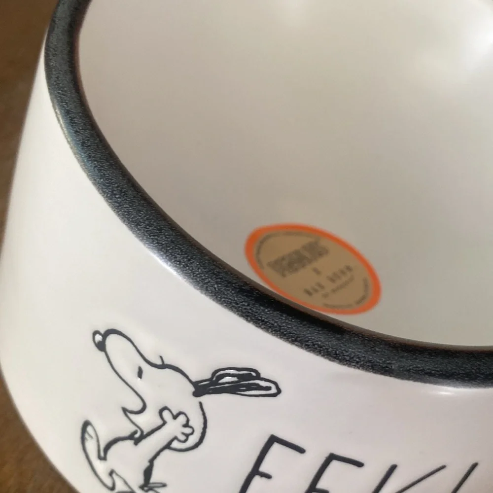 Rae Dunn Peanuts Pet Bowl